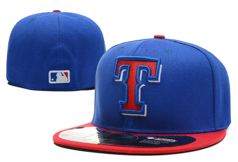 Texas Rangers Blue Fitted Hat LX 0701